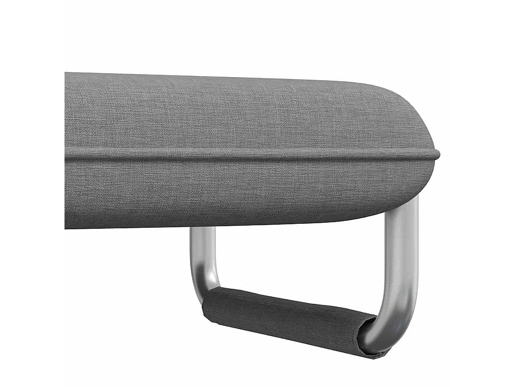 Draaistoel en slaapbank stof lichtgrijs