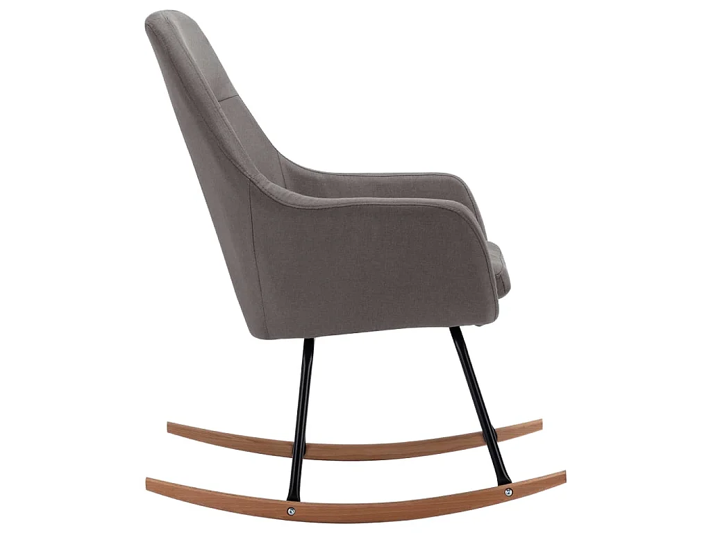 Schaukelstuhl Hellgrau Stoff