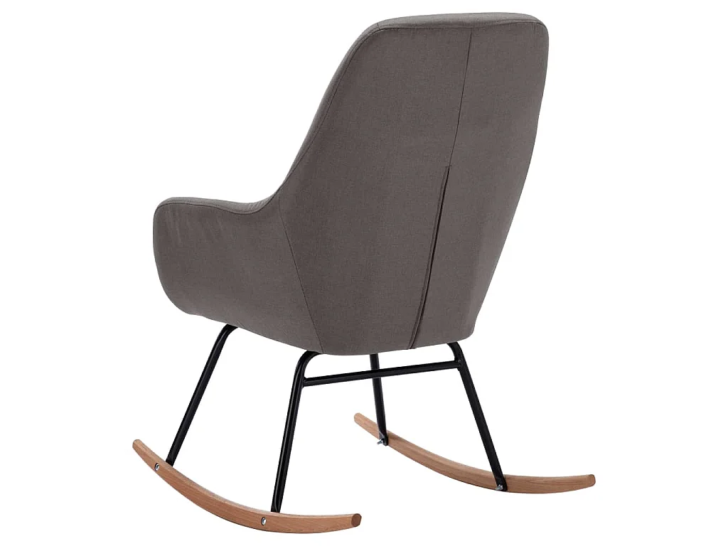 Schaukelstuhl Hellgrau Stoff