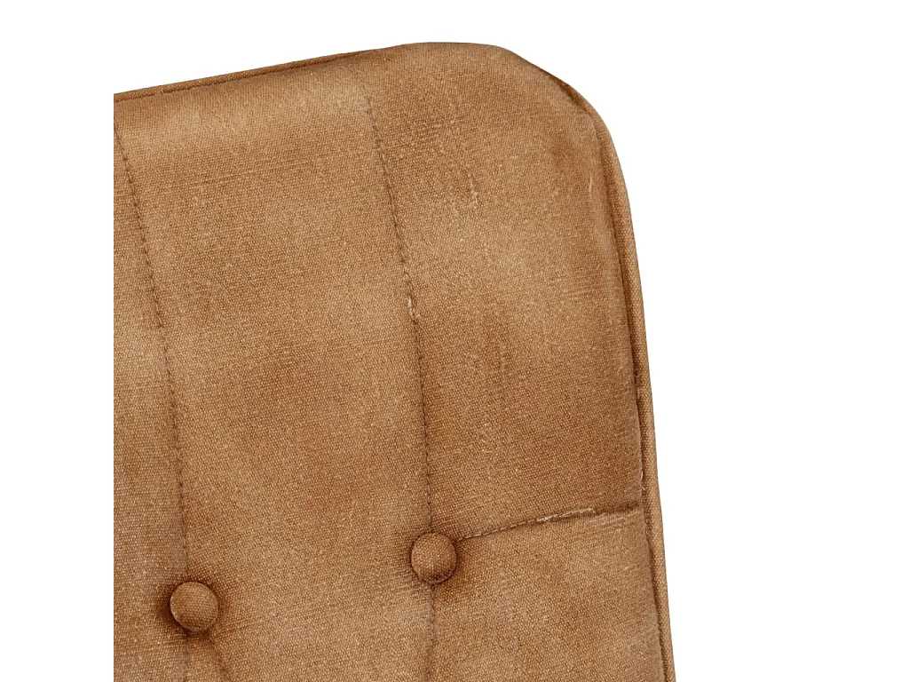 Sedia a Dondolo Marrone in Tela Vintage