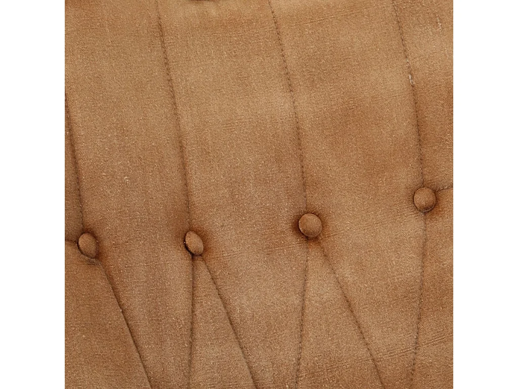 Sedia a Dondolo Marrone in Tela Vintage