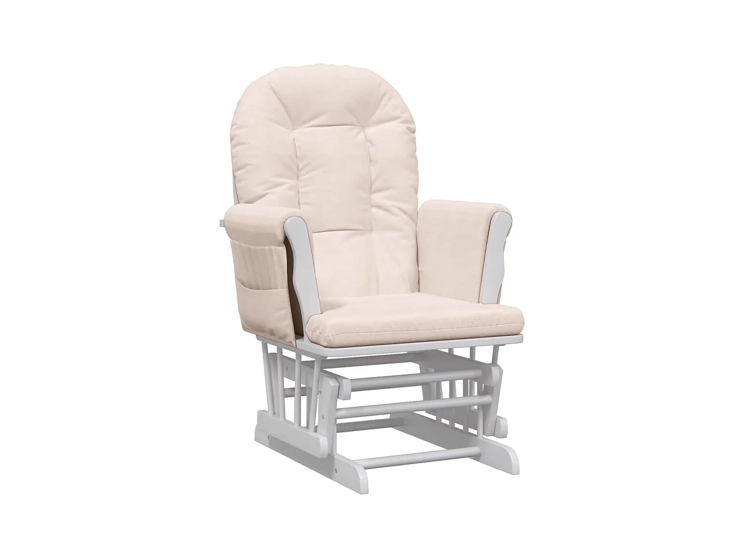 Chaise berçante avec repose-pied Rose clair Tissu