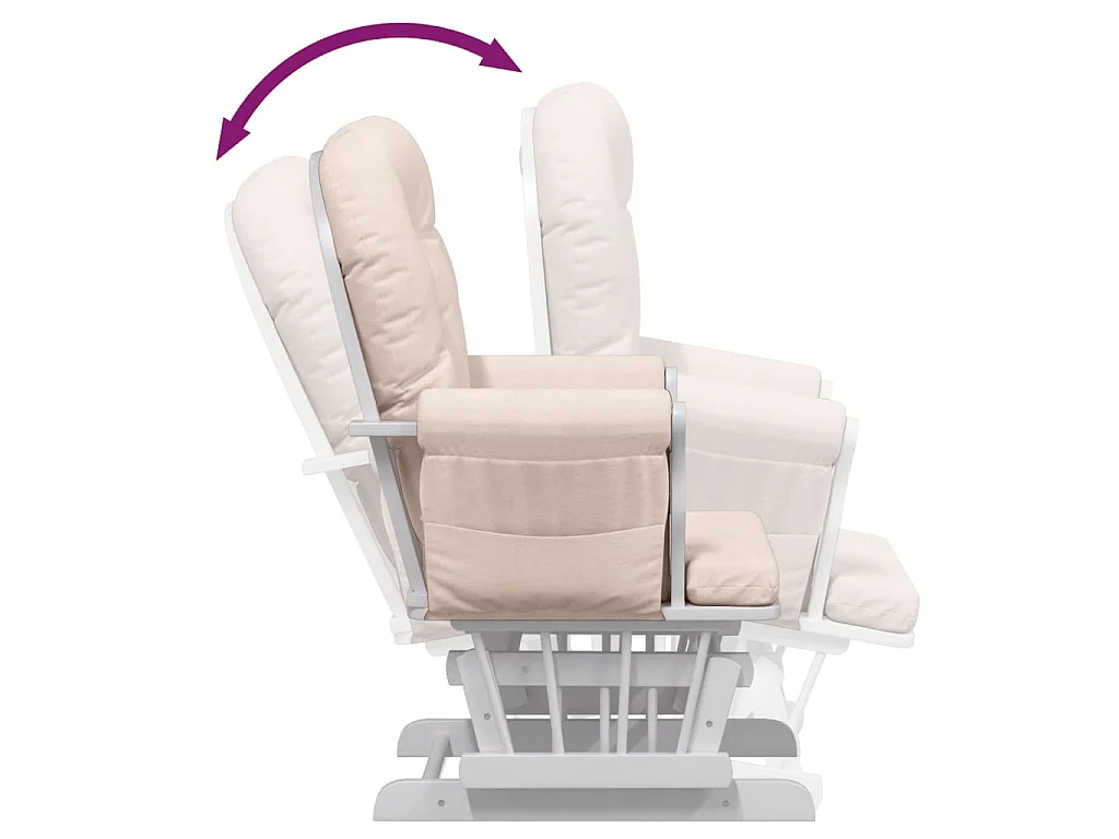 Sillón de lactancia con taburete tela gris claro