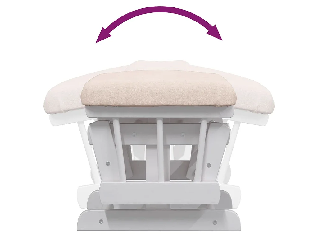 Sillón de lactancia con taburete tela gris claro