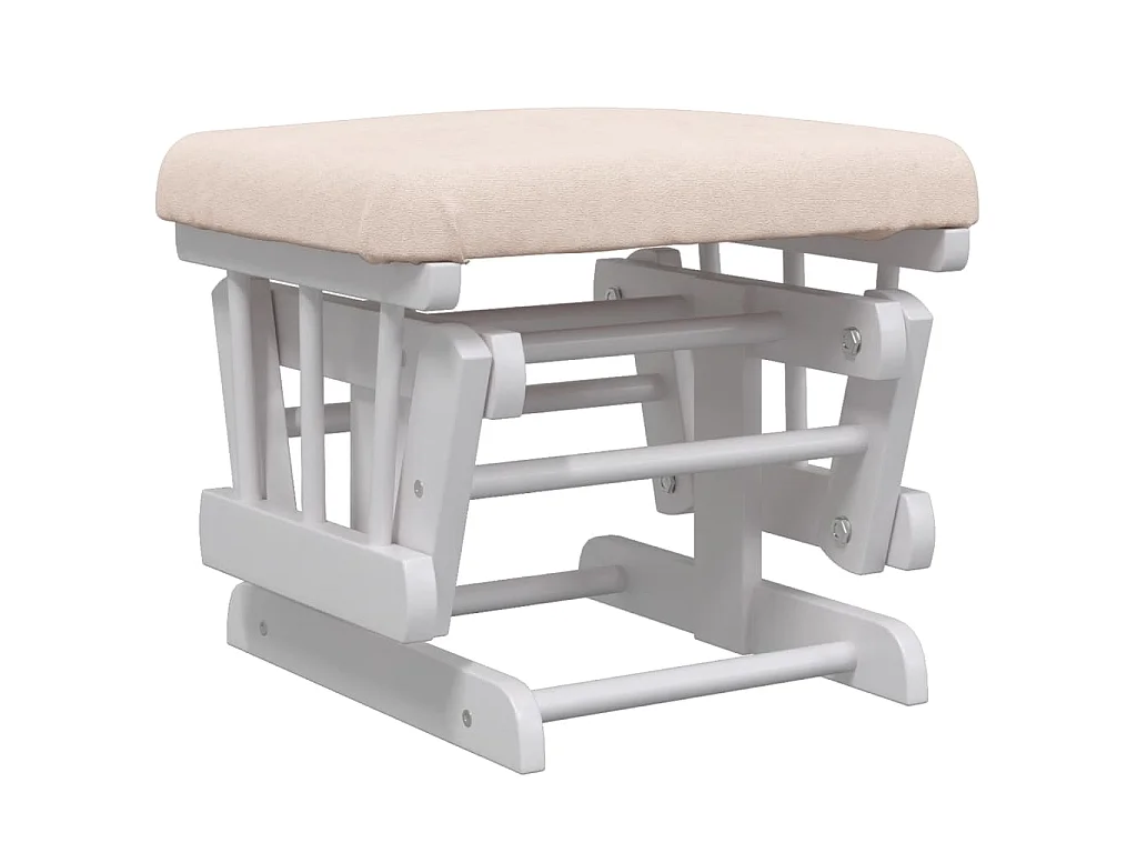 Chaise berçante avec repose-pied Rose clair Tissu