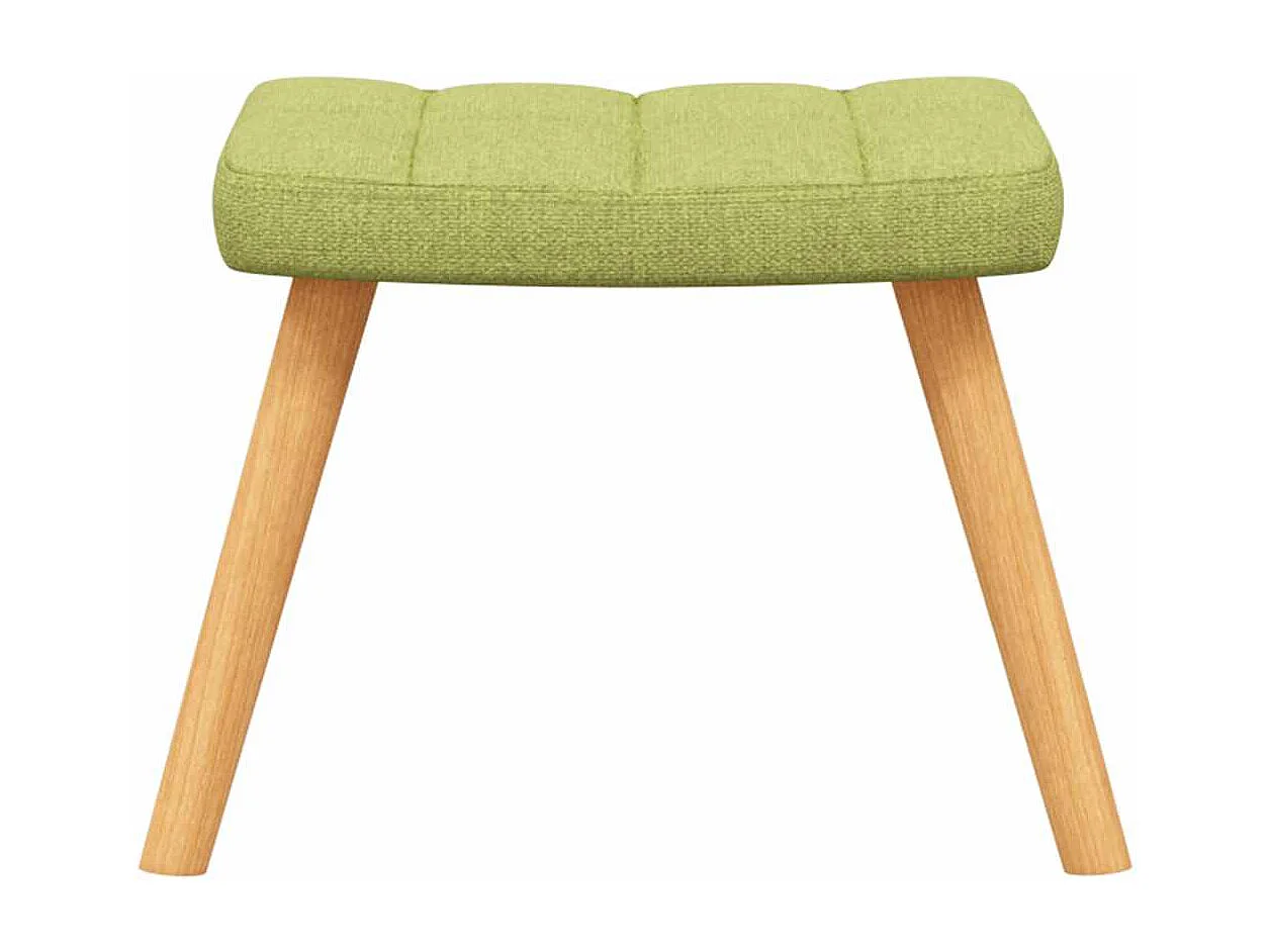 Chaise à bascule avec tabouret Vert Tissu