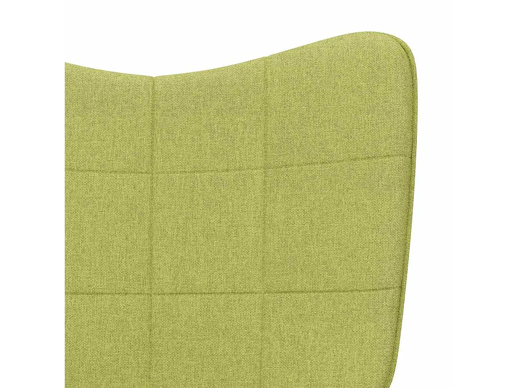 Chaise à bascule avec tabouret Vert Tissu