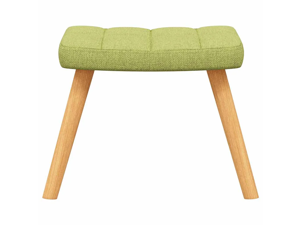 Chaise à bascule avec tabouret Vert Tissu