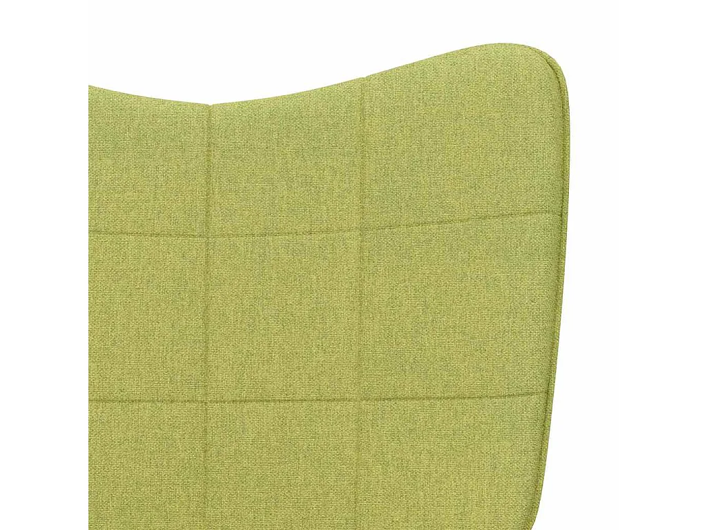 Chaise à bascule avec tabouret Vert Tissu