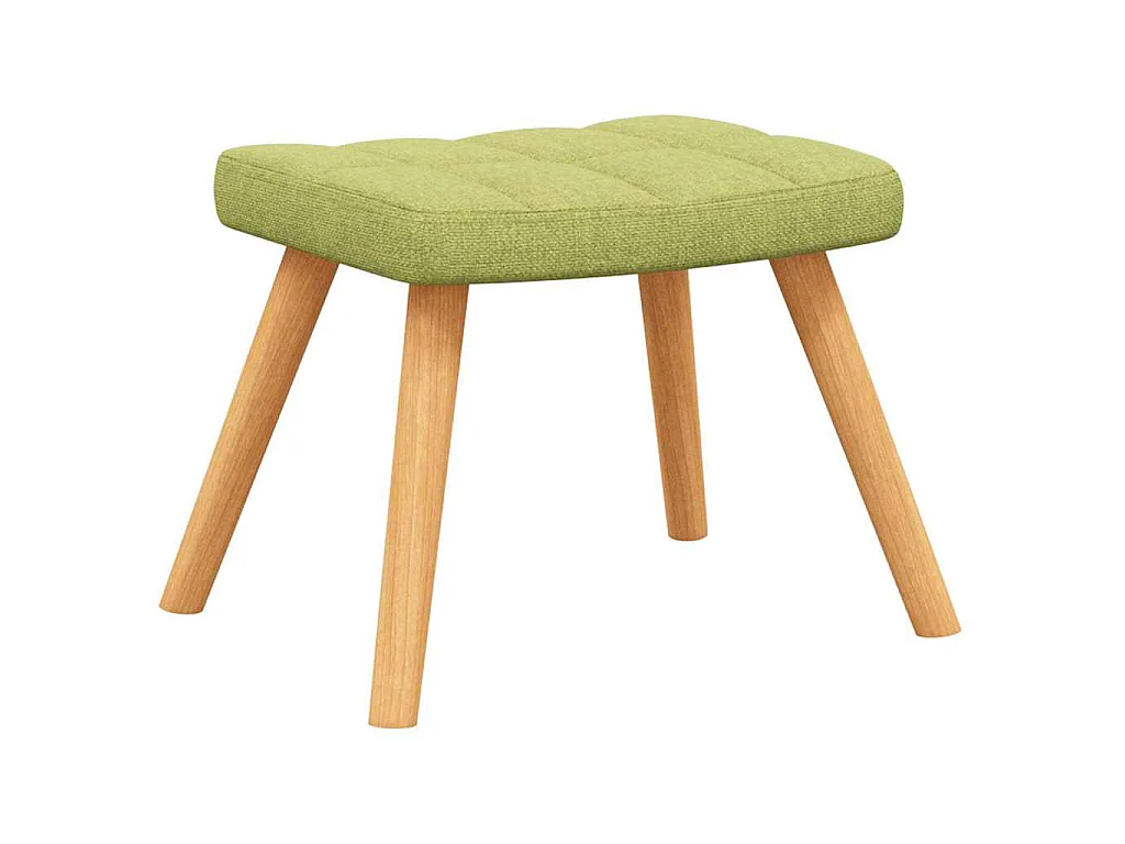 Chaise à bascule avec tabouret Vert Tissu
