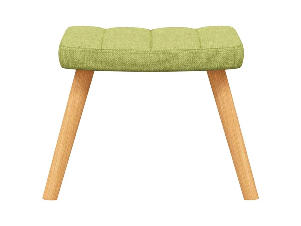 Chaise à bascule avec tabouret Vert Tissu