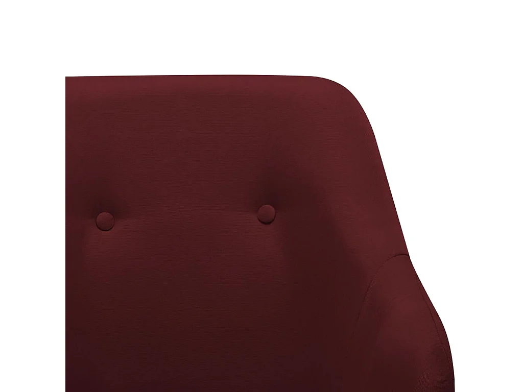Silla mecedora de tela rojo vino tinto