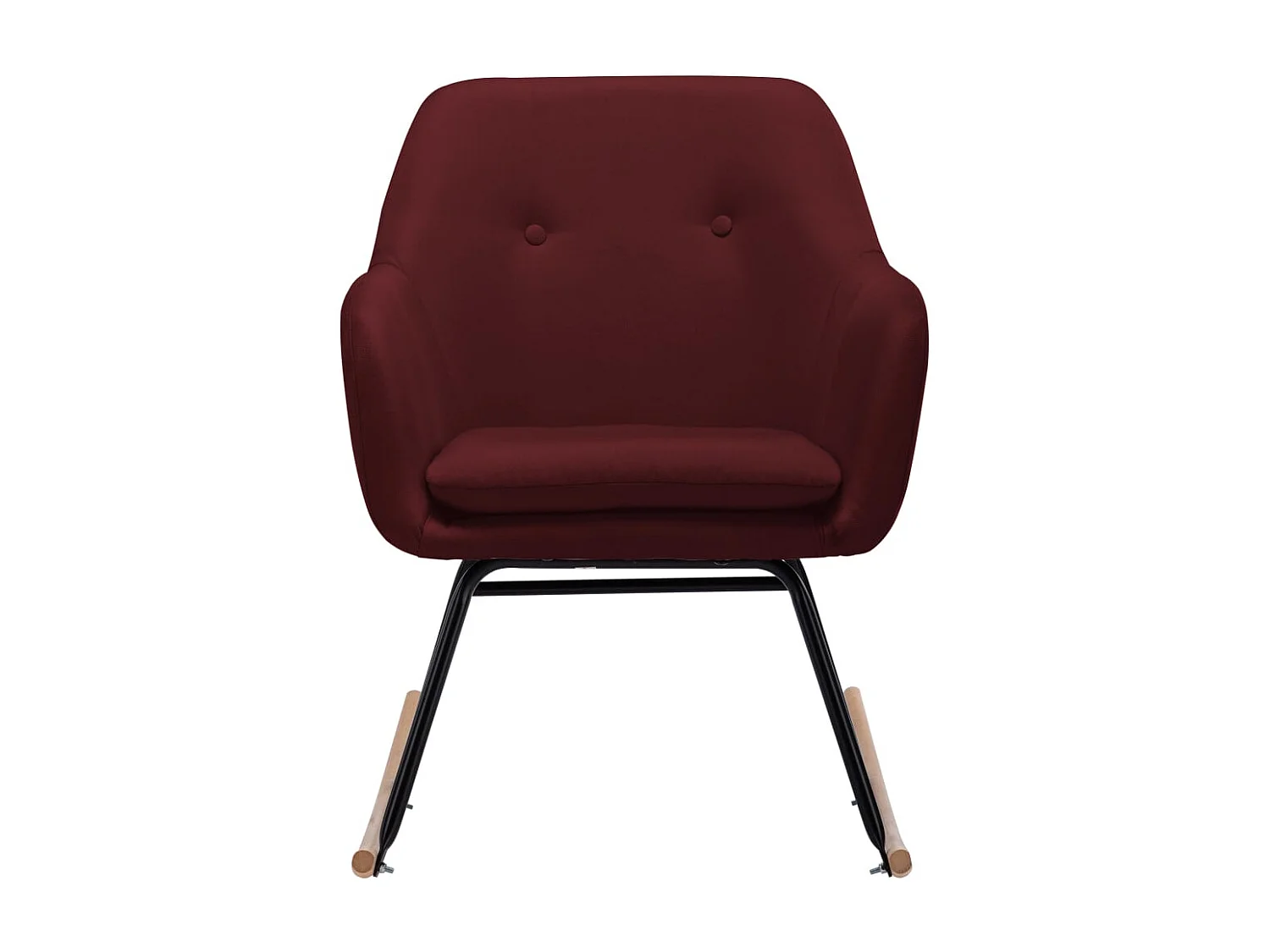 Schommelstoel stof wijnrood