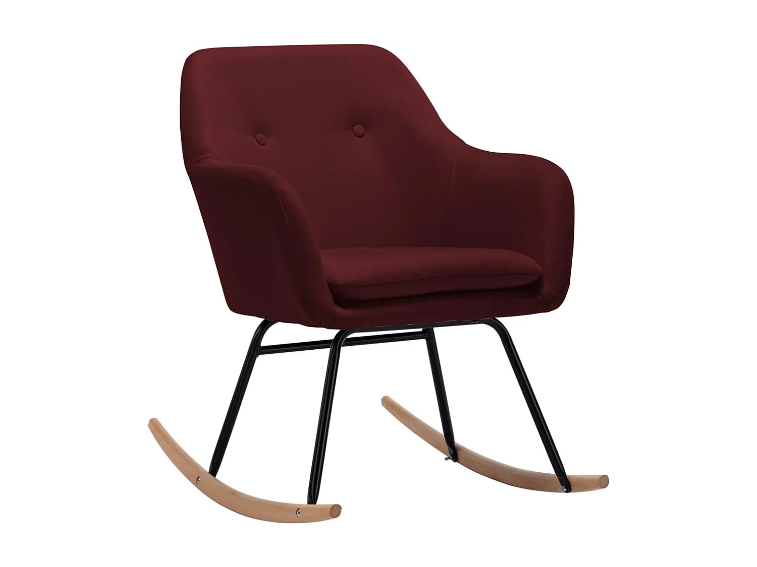 Chaise à bascule Rouge bordeaux Tissu