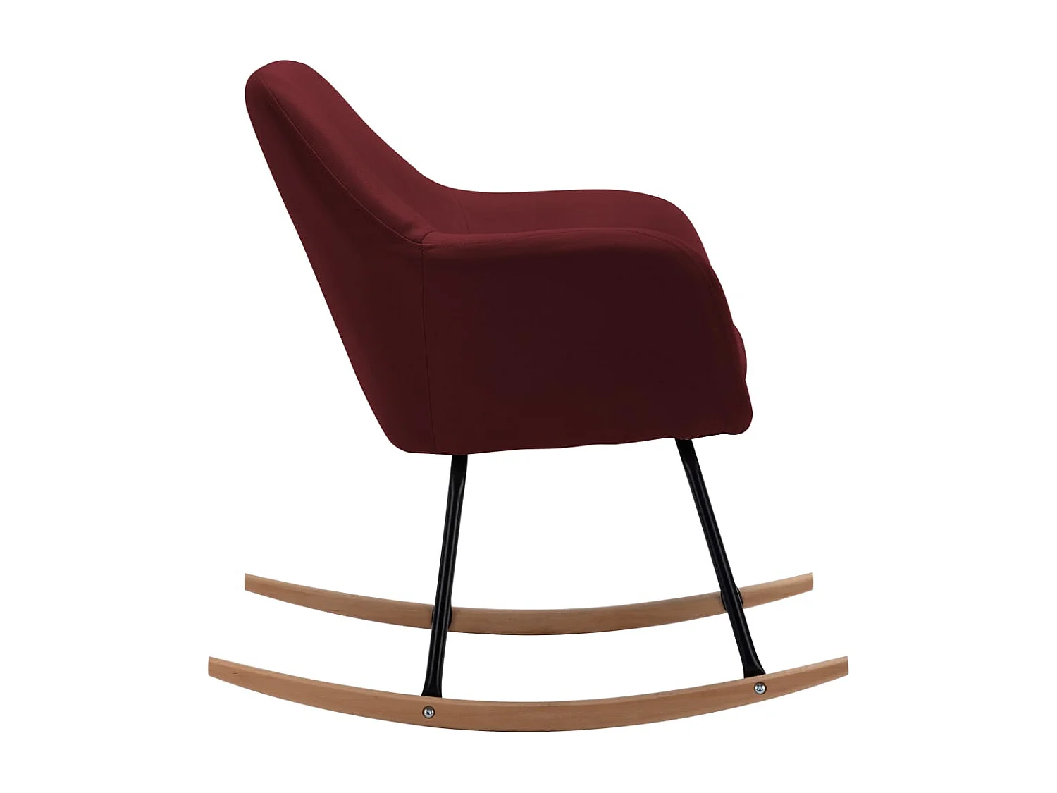 Chaise à bascule Rouge bordeaux Tissu