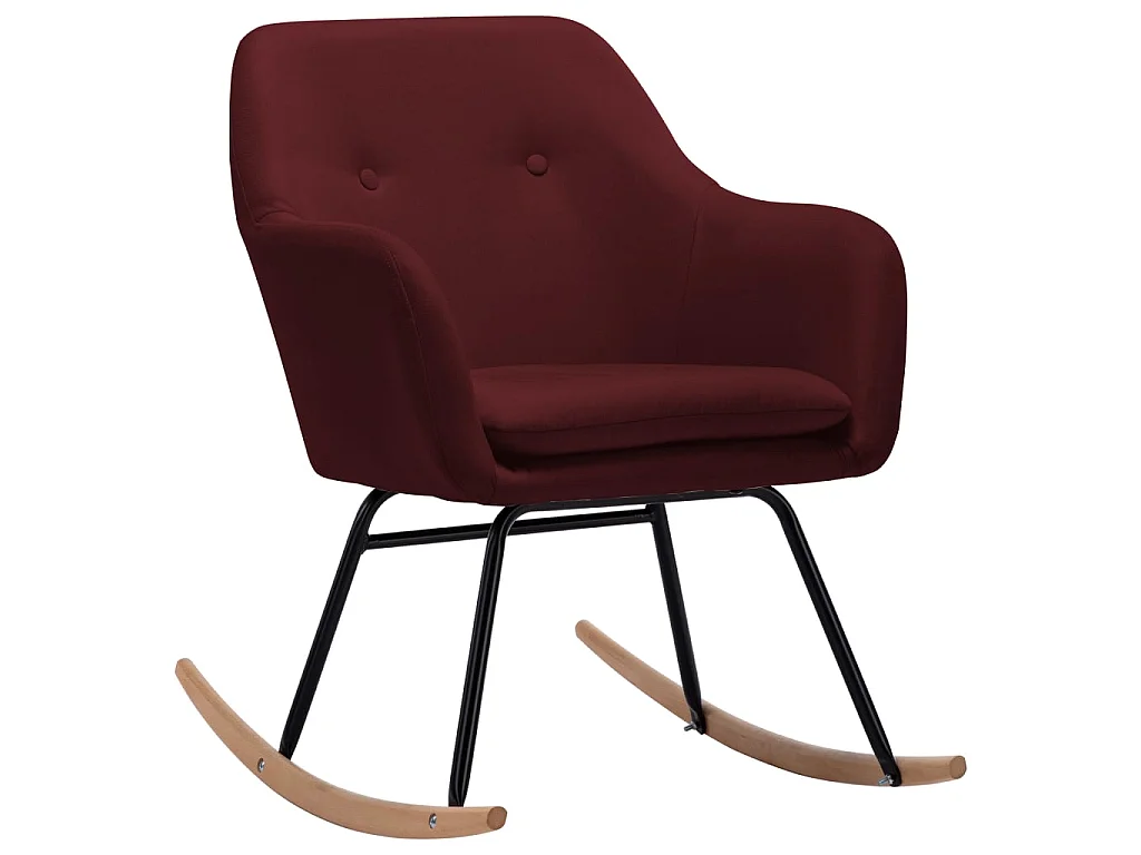 Chaise à bascule Rouge bordeaux Tissu
