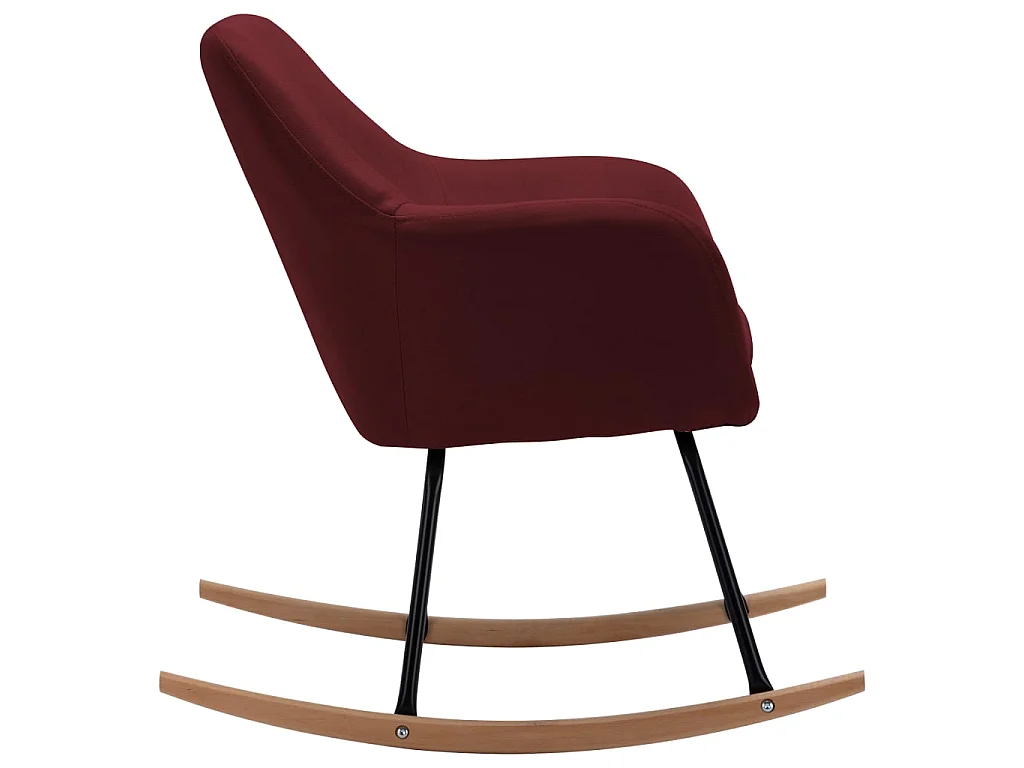Chaise à bascule Rouge bordeaux Tissu