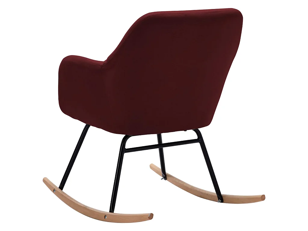 Chaise à bascule Rouge bordeaux Tissu