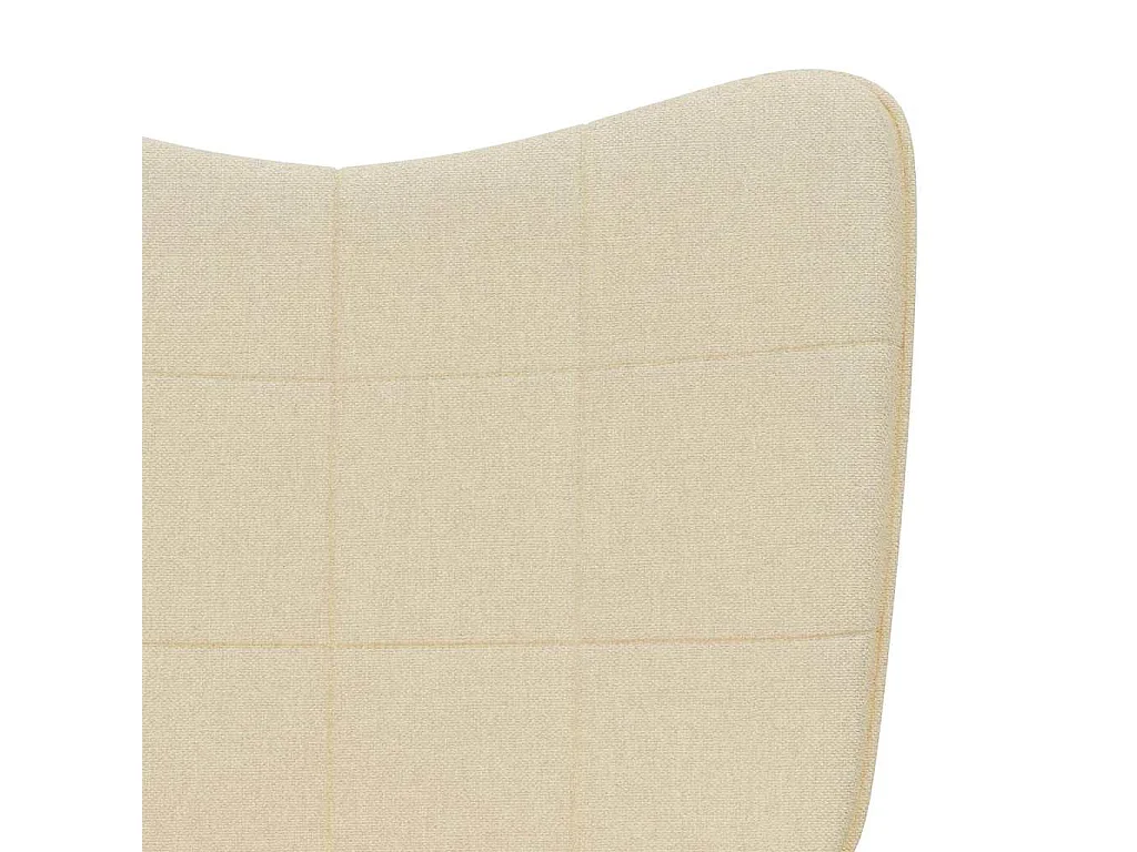 Chaise à bascule avec tabouret Crème Tissu