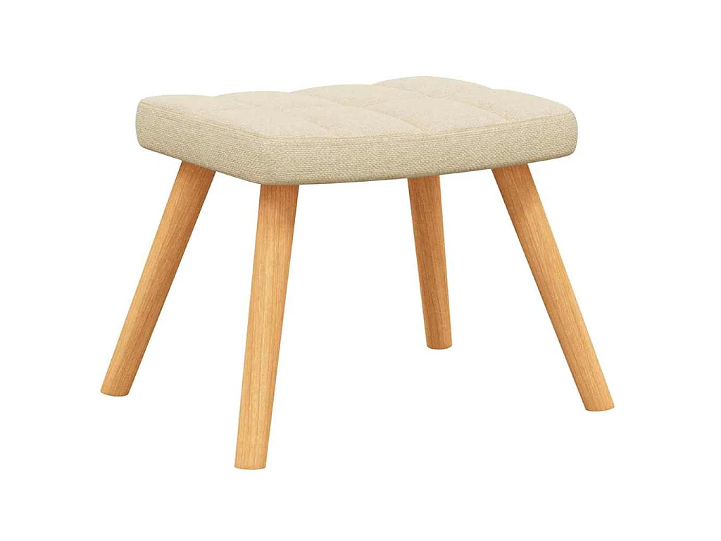 Chaise à bascule avec tabouret Crème Tissu