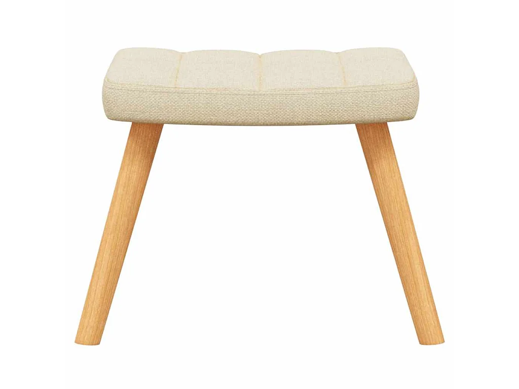 Chaise à bascule avec tabouret Crème Tissu