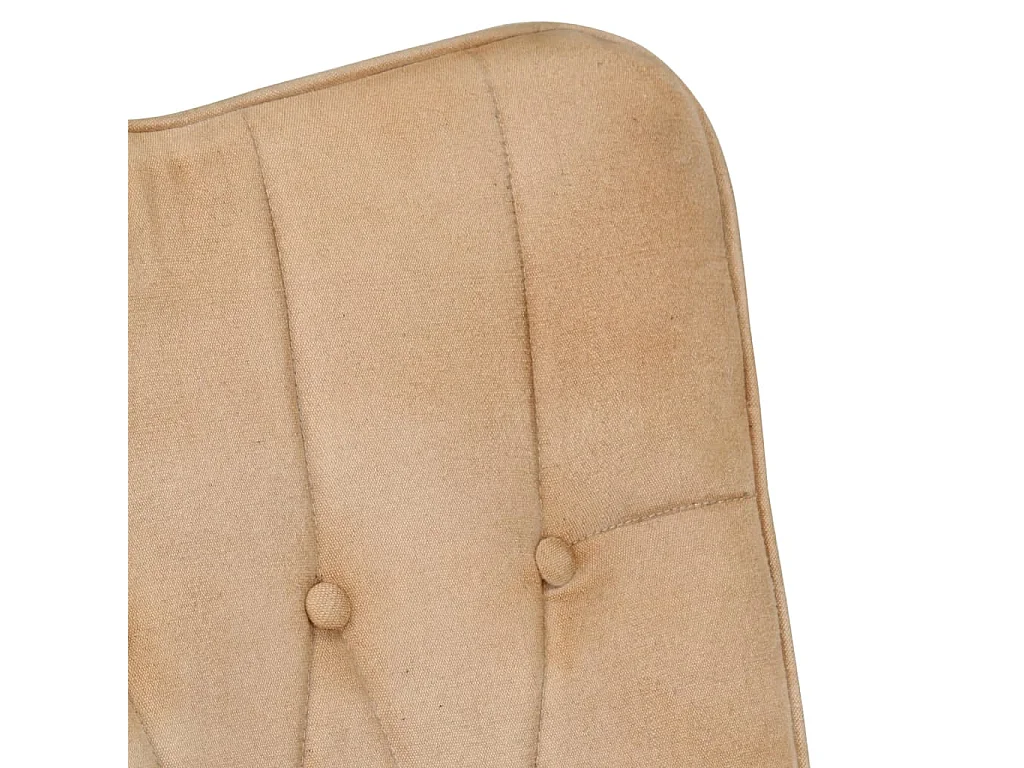 Schommelstoel met voetensteun in vintage stijl canvas crème