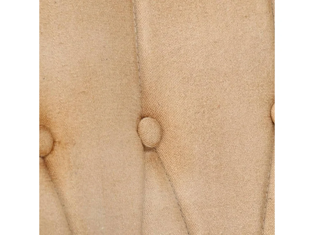 Schommelstoel met voetensteun in vintage stijl canvas crème