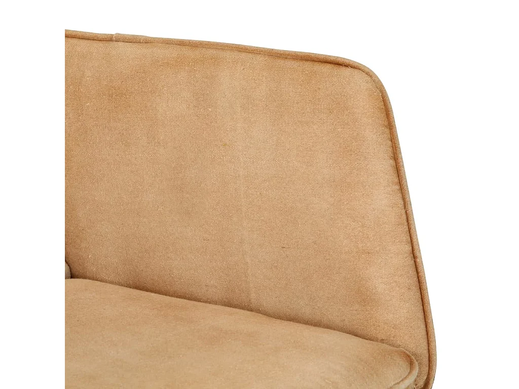 Schommelstoel met voetensteun in vintage stijl canvas crème