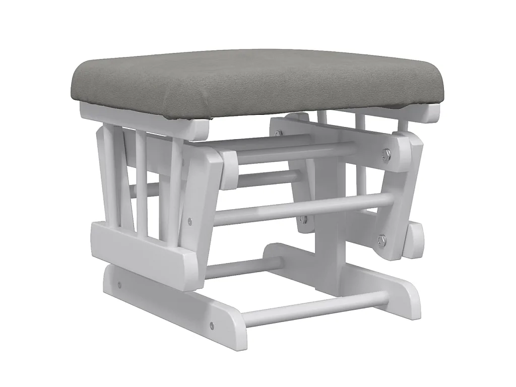Chaise berçante avec repose-pied Gris clair Tissu