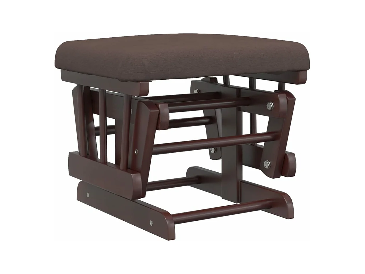 Chaise berçante avec repose-pied Marron Tissu