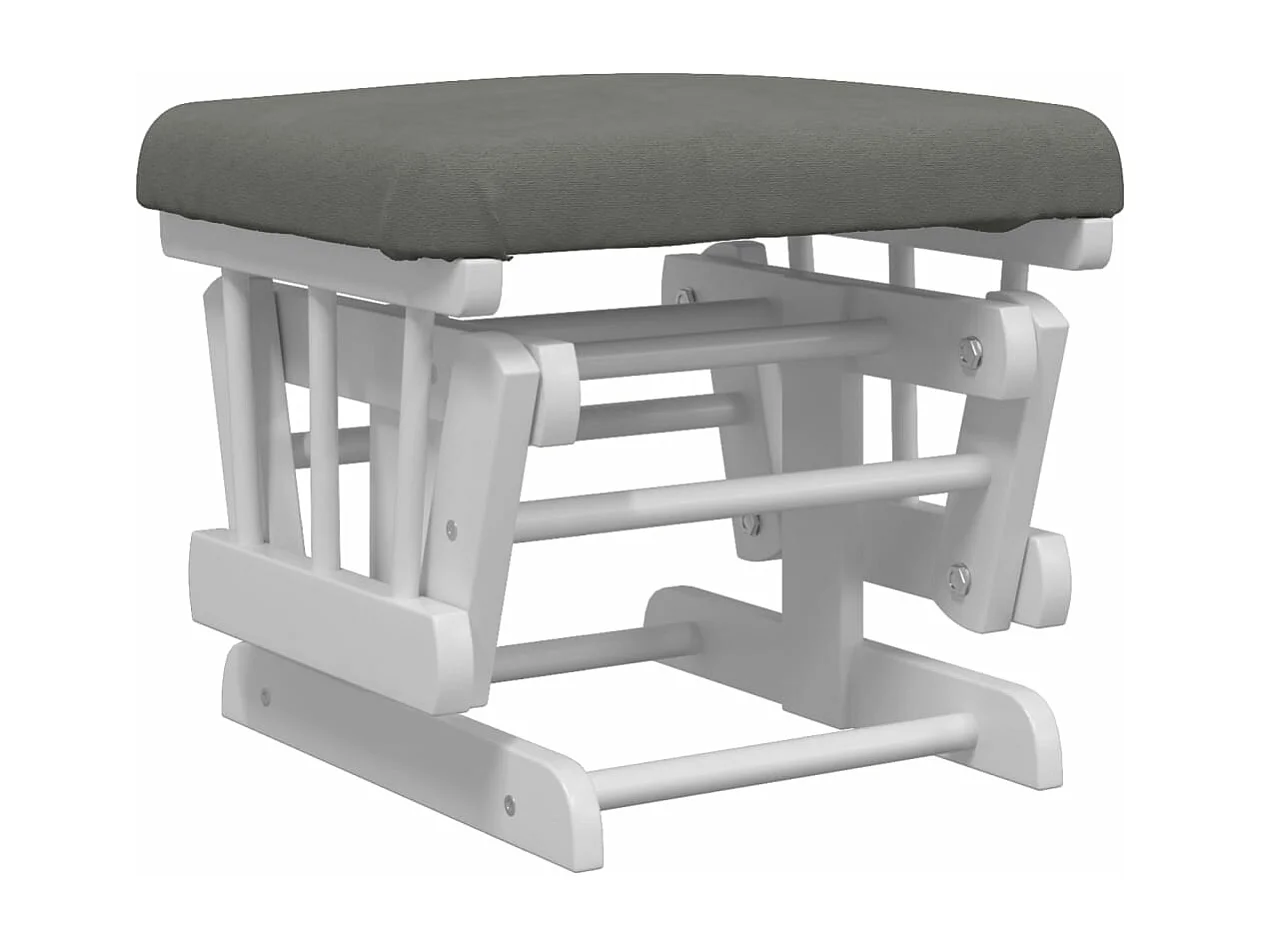 Schaukelsessel mit Hocker Gleitend Dunkelgrau Stoff