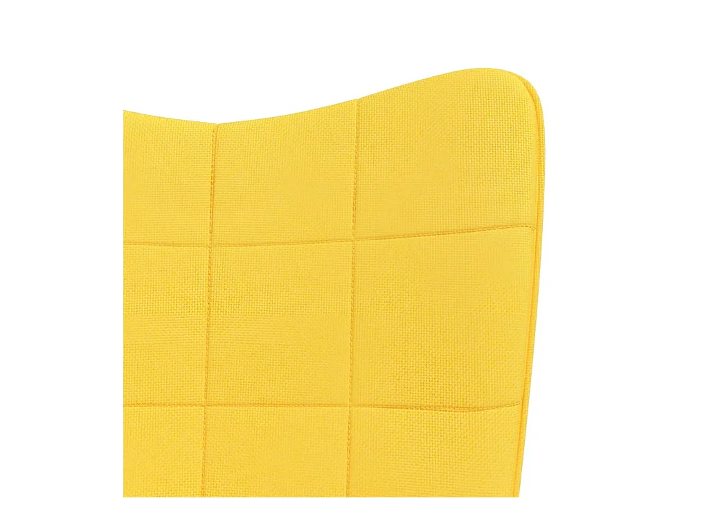 Schaukelsessel mit Hocker Senfgelb Stoff