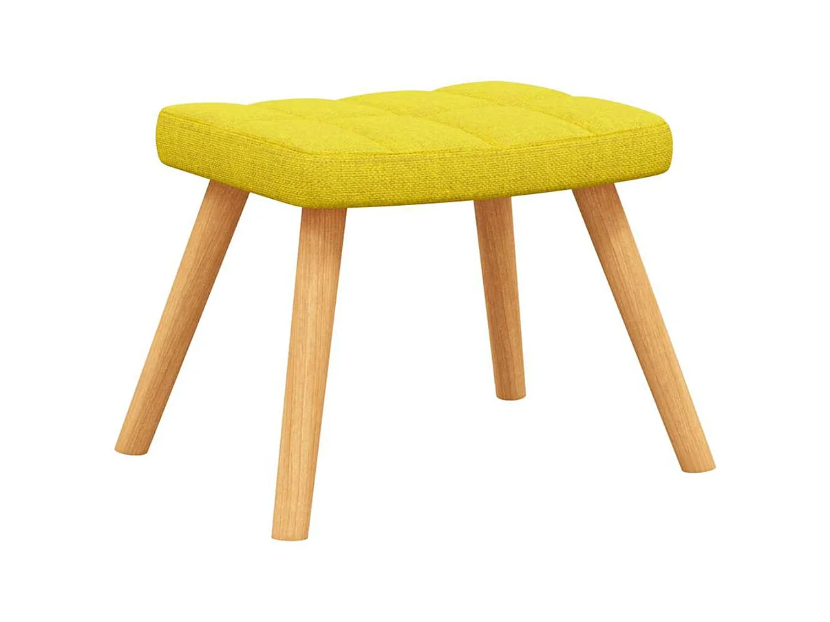 Schaukelsessel mit Hocker Senfgelb Stoff