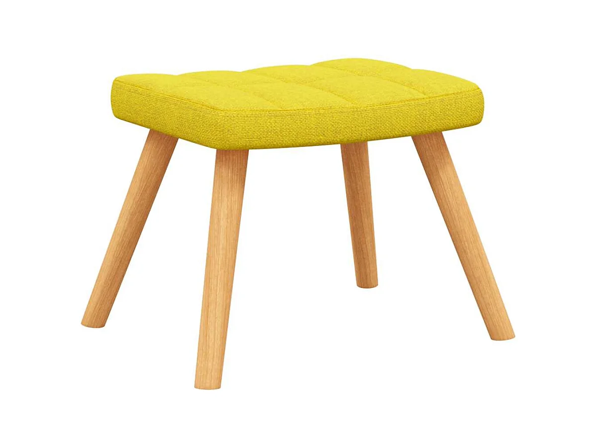 Schaukelsessel mit Hocker Senfgelb Stoff