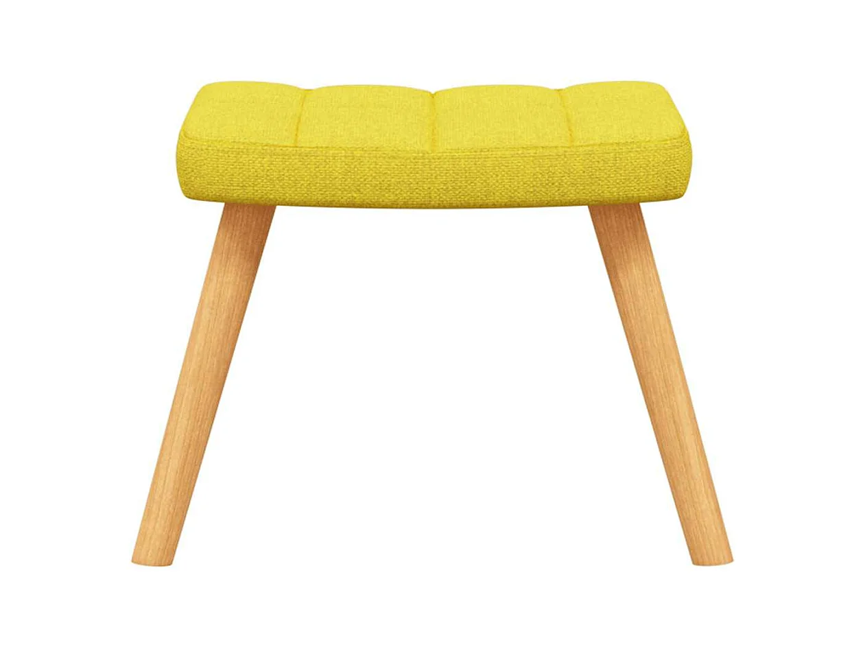 Schaukelsessel mit Hocker Senfgelb Stoff