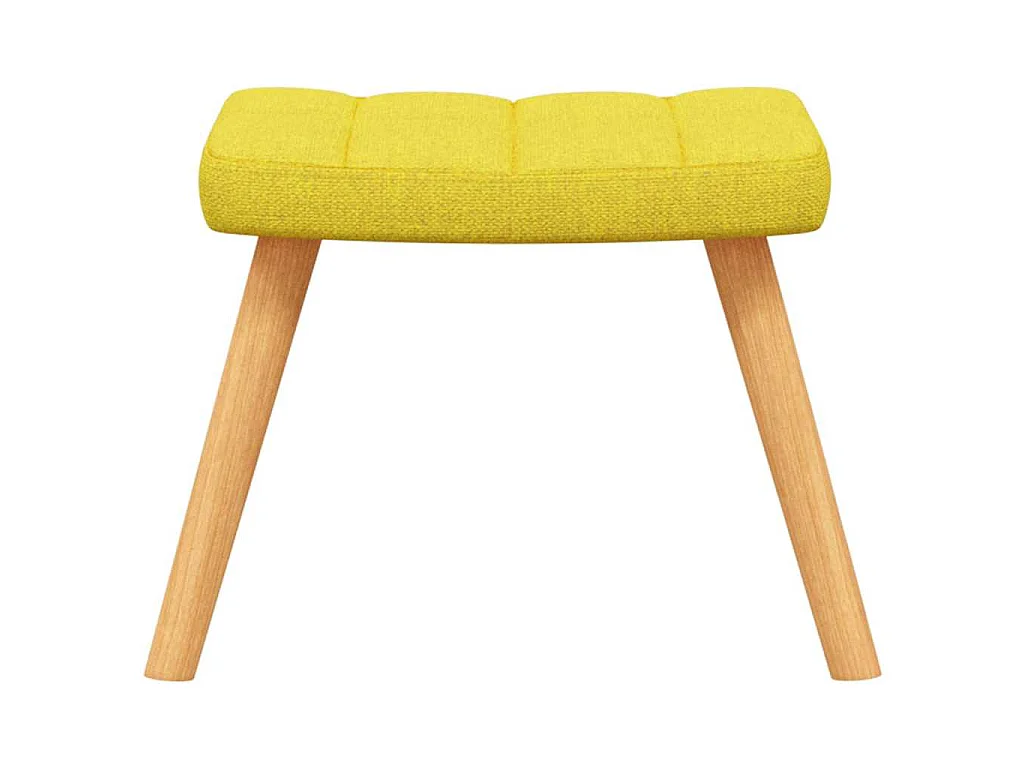 Chaise à bascule avec tabouret Jaune moutarde Tissu
