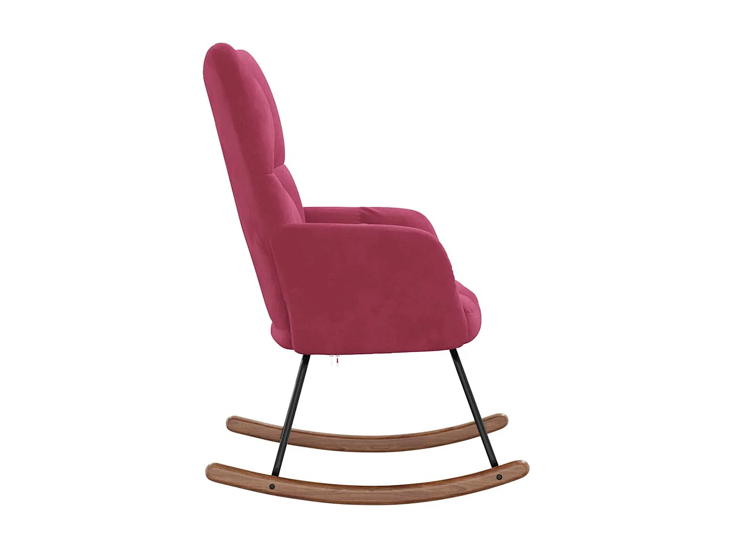 Chaise à bascule Rouge bordeaux Velours