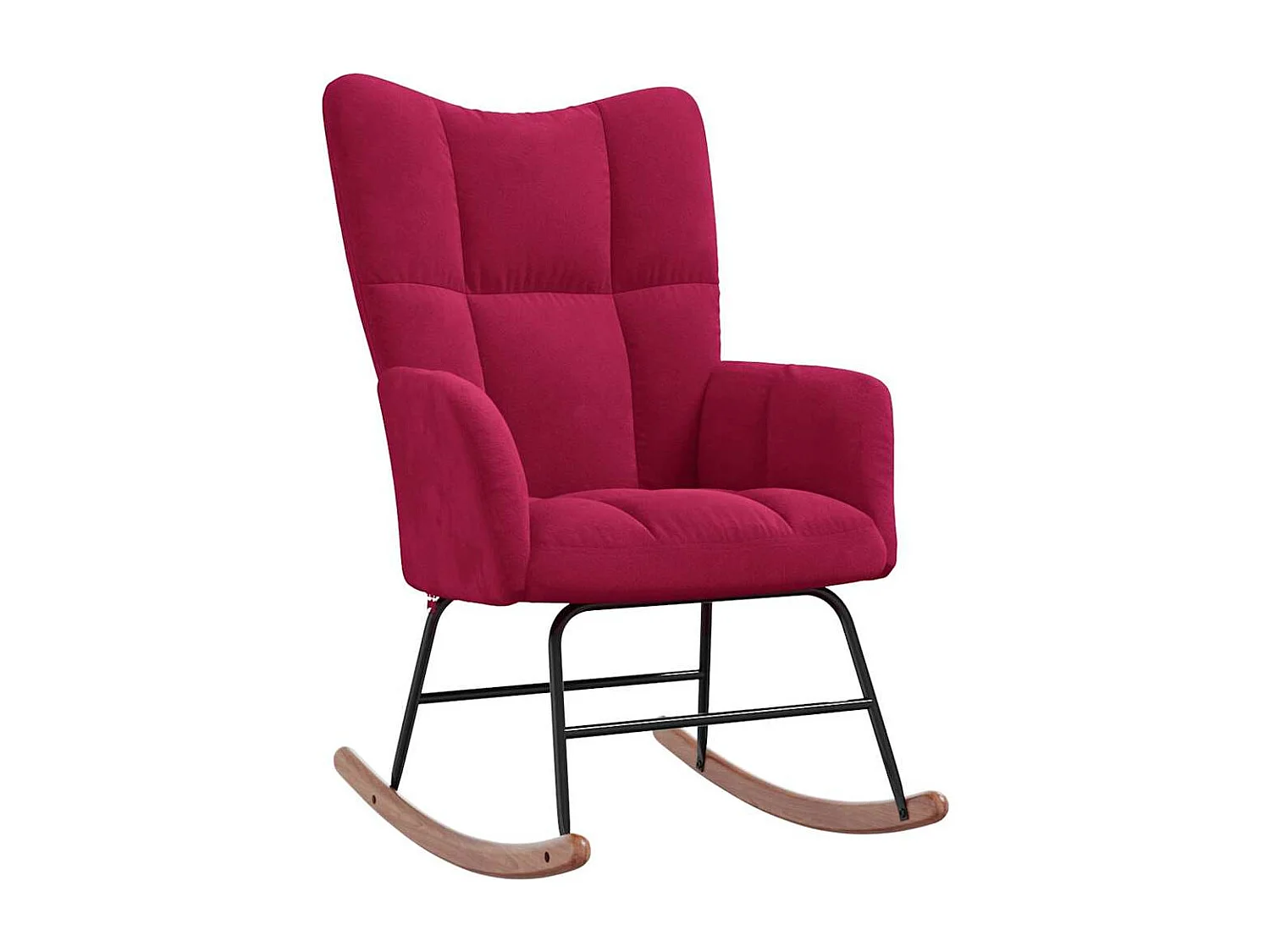 Chaise à bascule Rouge bordeaux Velours