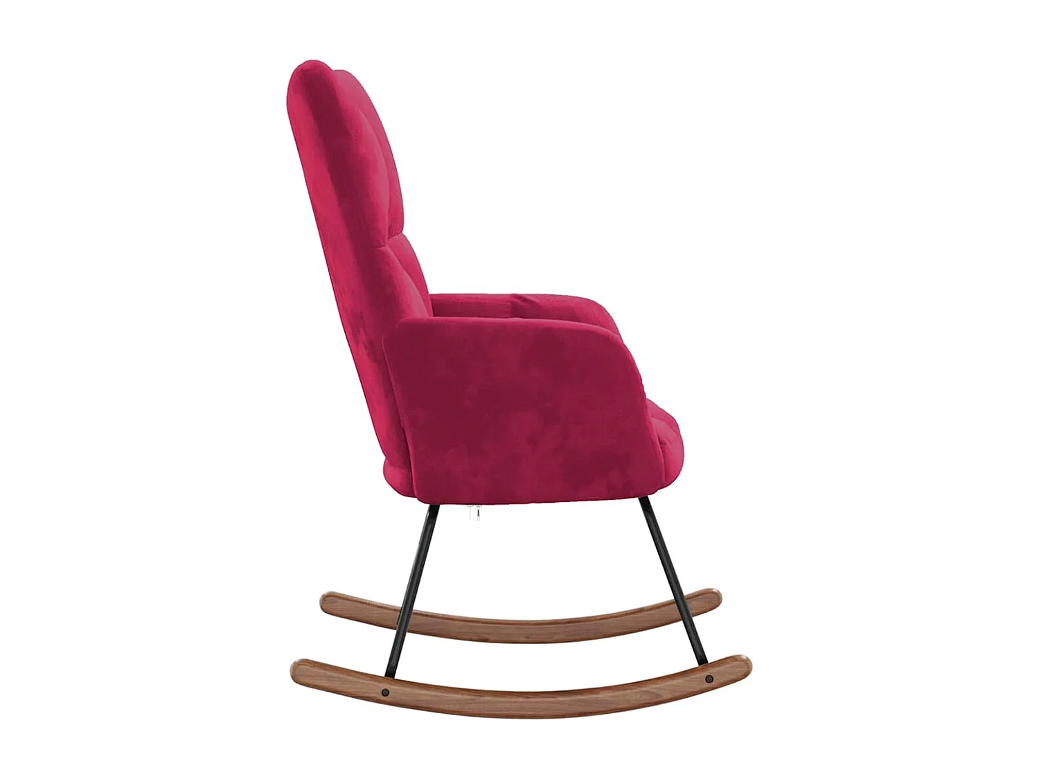 Chaise à bascule Rouge bordeaux Velours