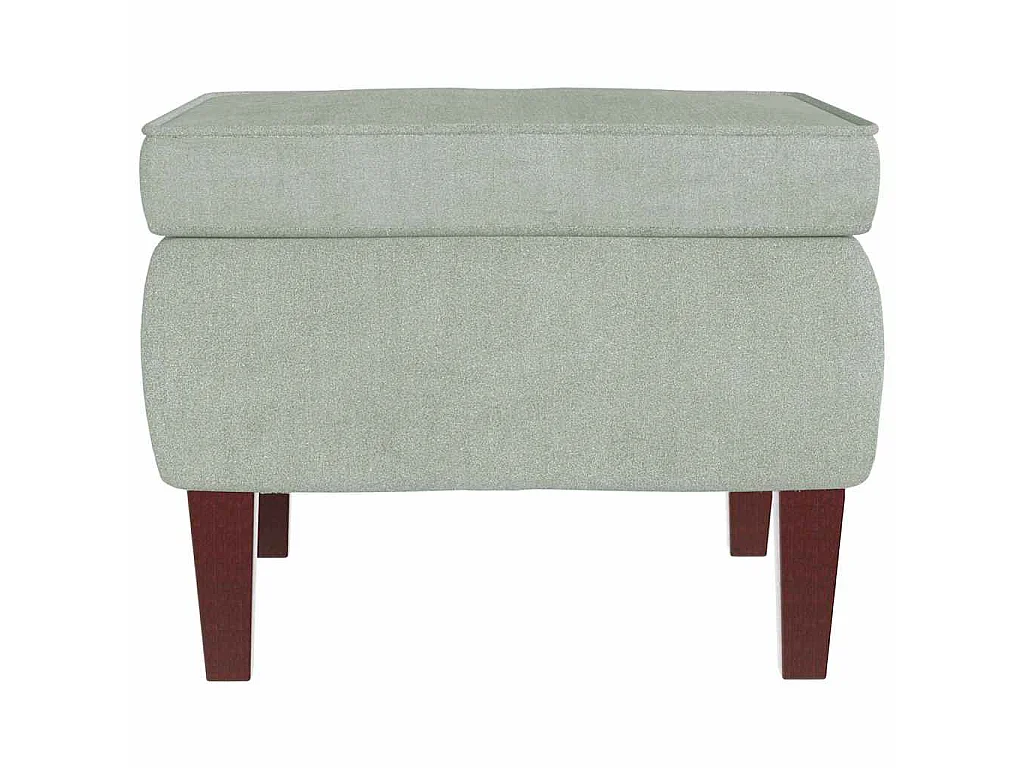 Fauteuil à bascule à oreilles en velours gris clair bois massif