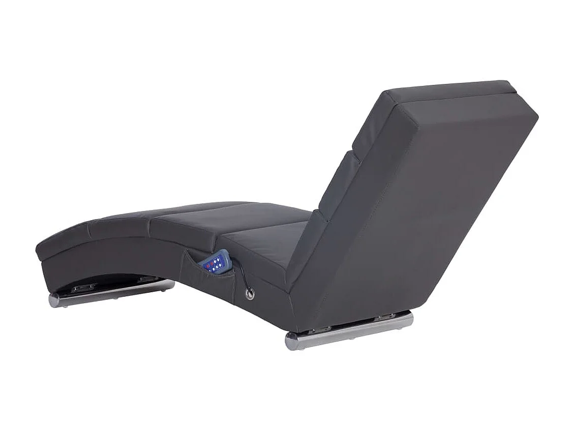 Chaise longue de massage Gris Similicuir