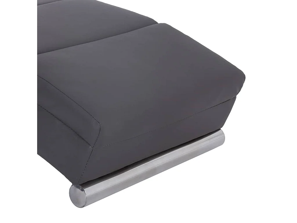 Chaise longue de massage Gris Similicuir