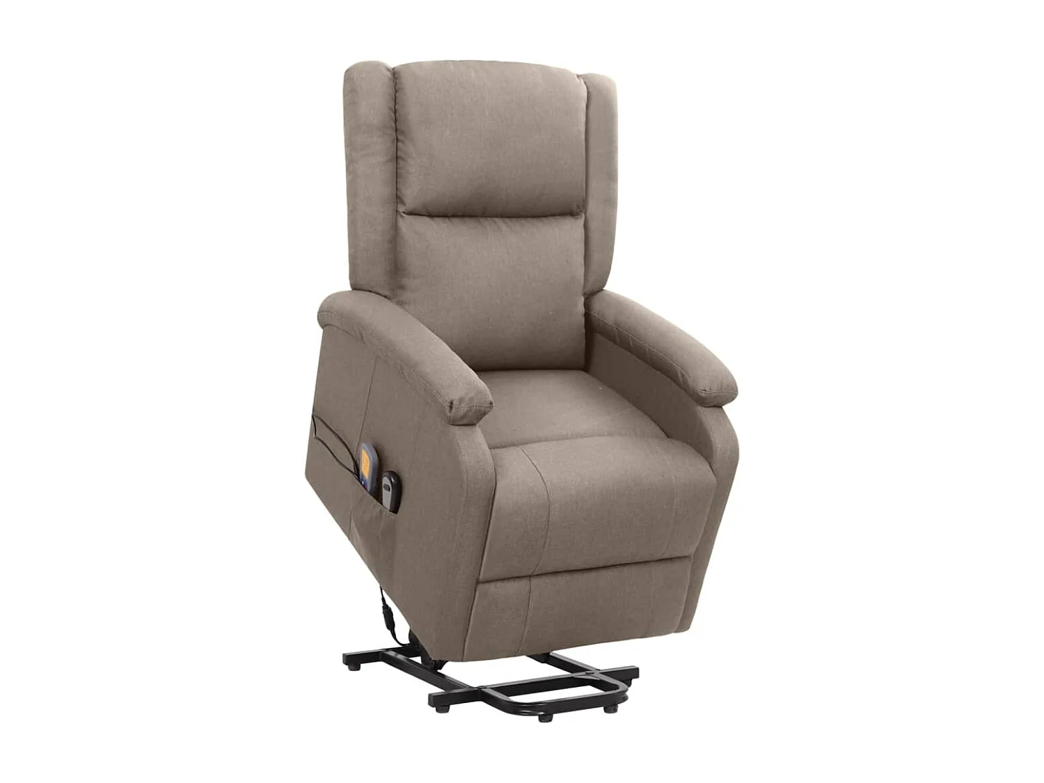 Massagesessel mit Aufstehhilfe Taupe Stoff