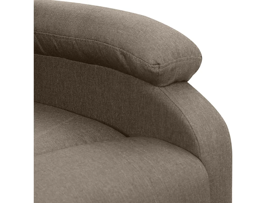 Massagesessel mit Aufstehhilfe Taupe Stoff