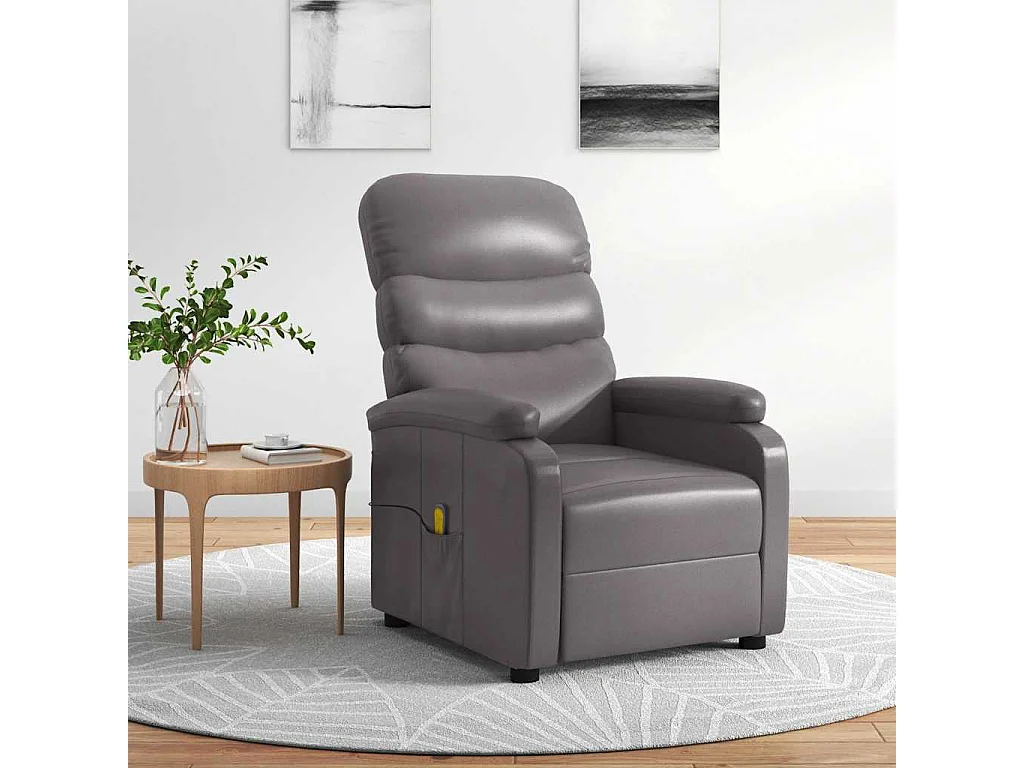 Fauteuil de massage Gris Similicuir