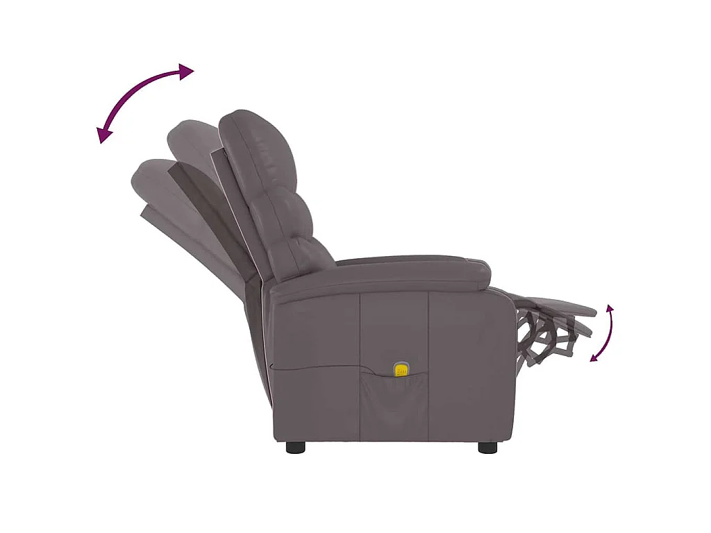 Fauteuil de massage Gris Similicuir