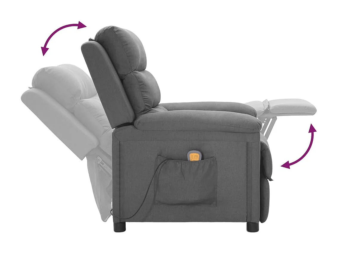 Fauteuil de massage Gris clair Tissu