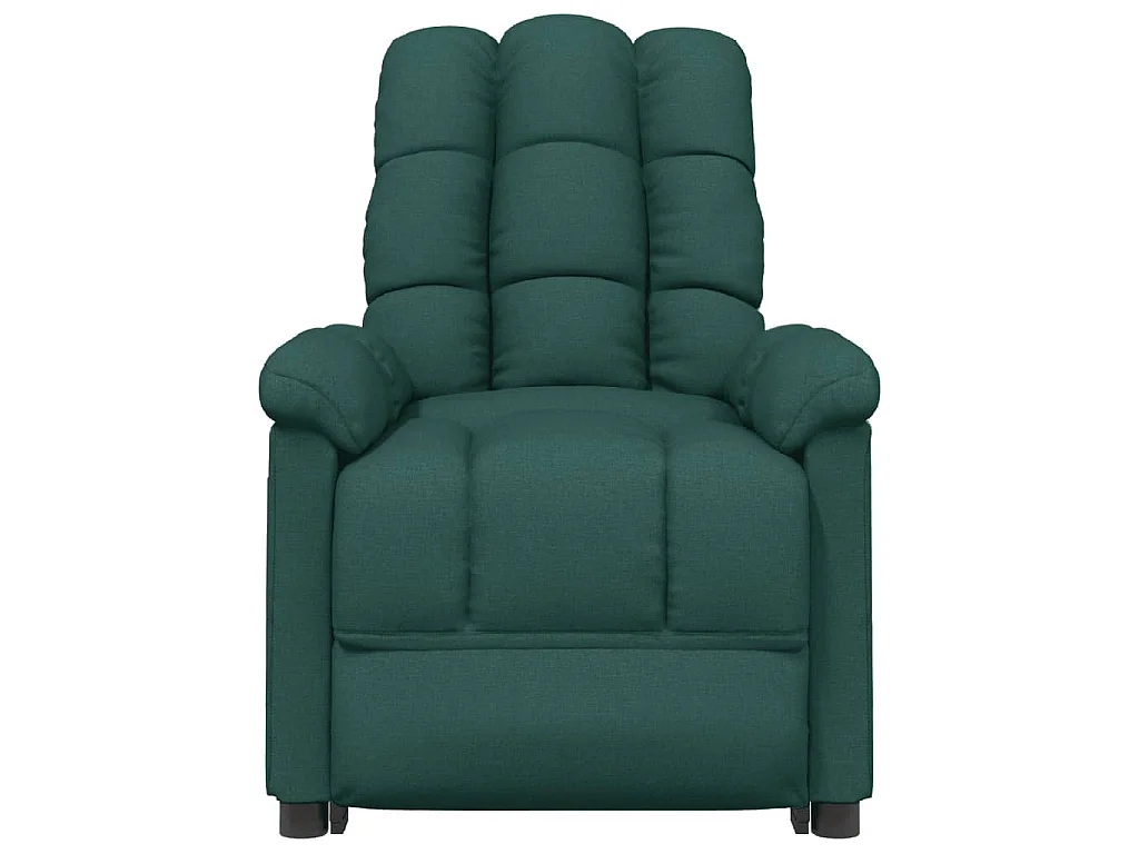 Fauteuil électrique de massage Vert foncé Tissu