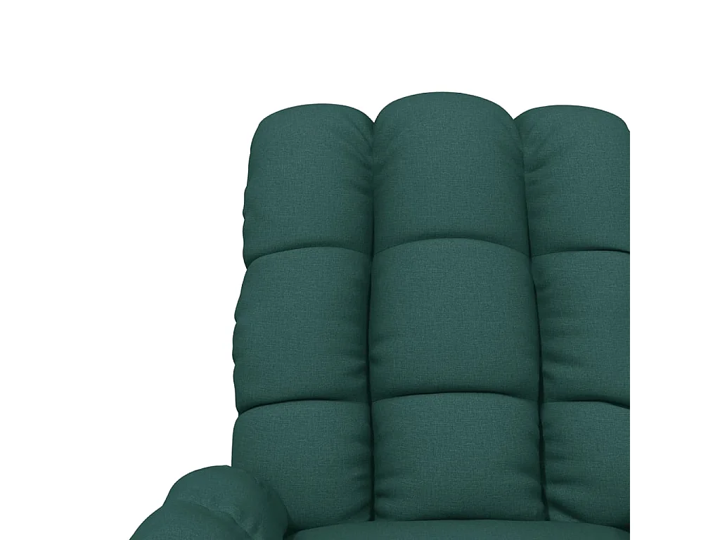 Fauteuil électrique de massage Vert foncé Tissu
