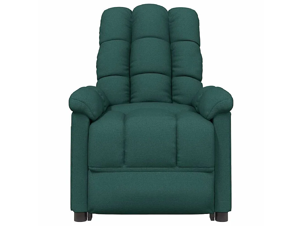 Fauteuil électrique de massage Vert foncé Tissu